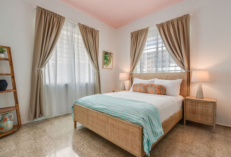 Experience restful simplicity in this elegantly designed bedroom.