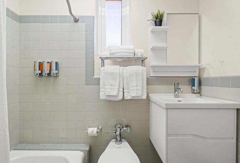 Our well-maintained bathroom is always spotless and fully stocked with fresh, fluffy towels, ensuring a refreshing experience for your daily routines.