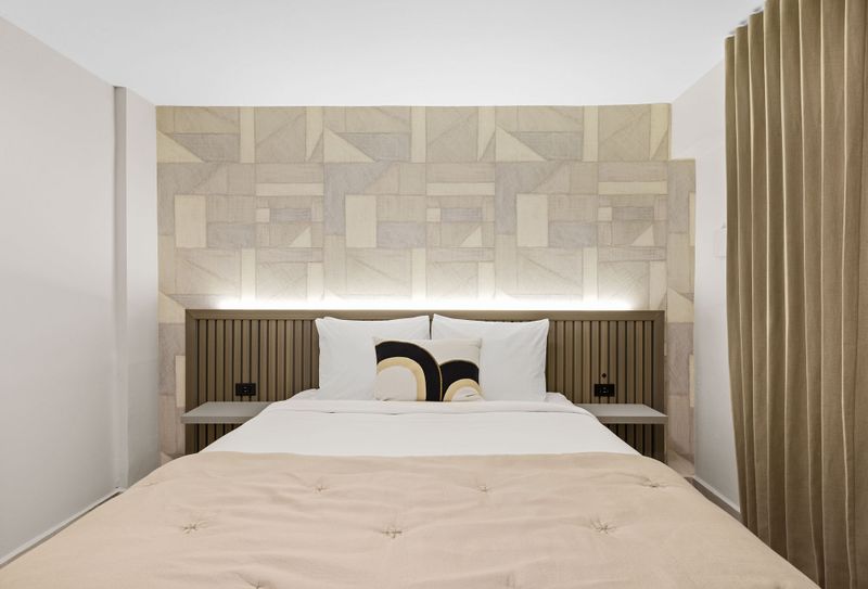 Soft accent pillows provide a stylish and comfortable touch.