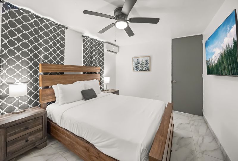 Drift off to sleep in our cozy bedroom, ensuring a restful night's sleep.