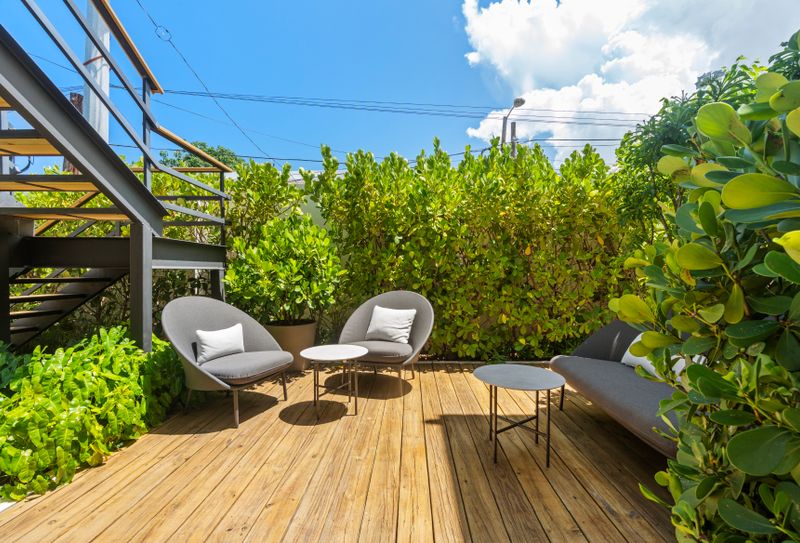 Relaxing patio perfect for enjoying the outdoors.