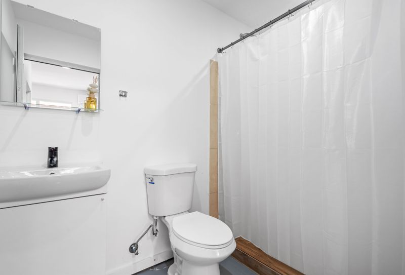 Pristine bathroom with all the comforts of home.