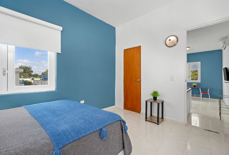 Stylish and cozy retreat combines comfort with vibrant, modern design.