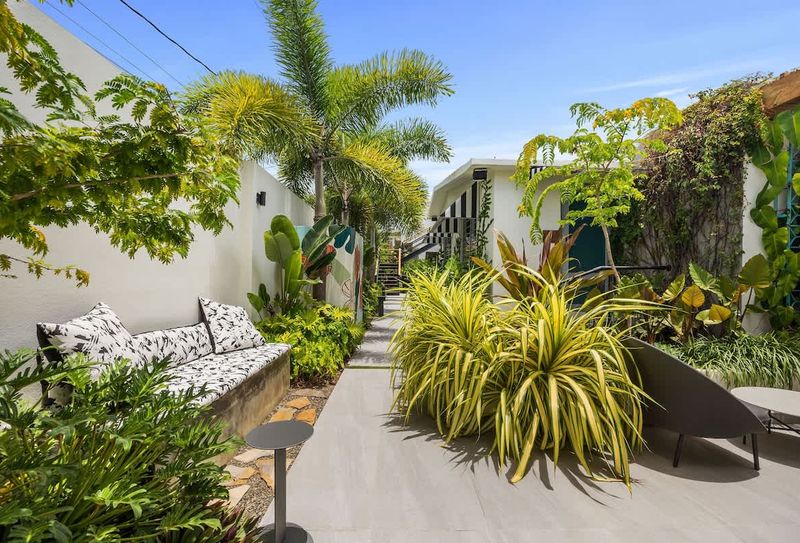 Unwind and recharge in our enchanting outdoor space. Take a dip in the pool, surrounded by lush greenery and playful signage, or challenge yourself in our well-equipped alfresco gym.