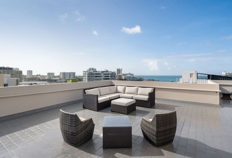 Ideal for sunbathing or enjoying a cocktail at sunset on the roof-top.