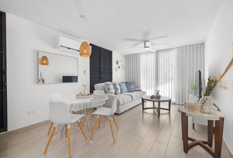 Modern and simple decor, perfect for unwinding after a long day of travel.