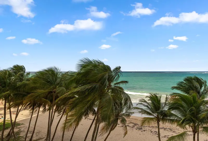 While our unit has a city view, the building is beachfront with direct access to the sand.