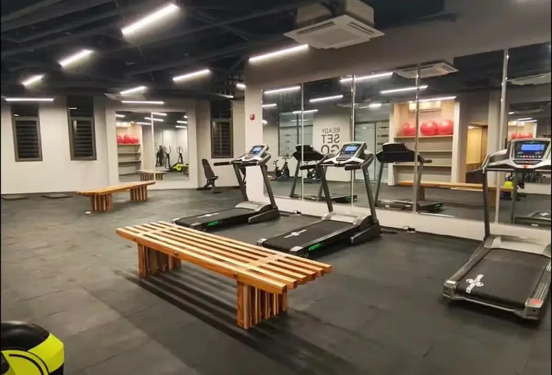 Fully equipped gym with treadmills