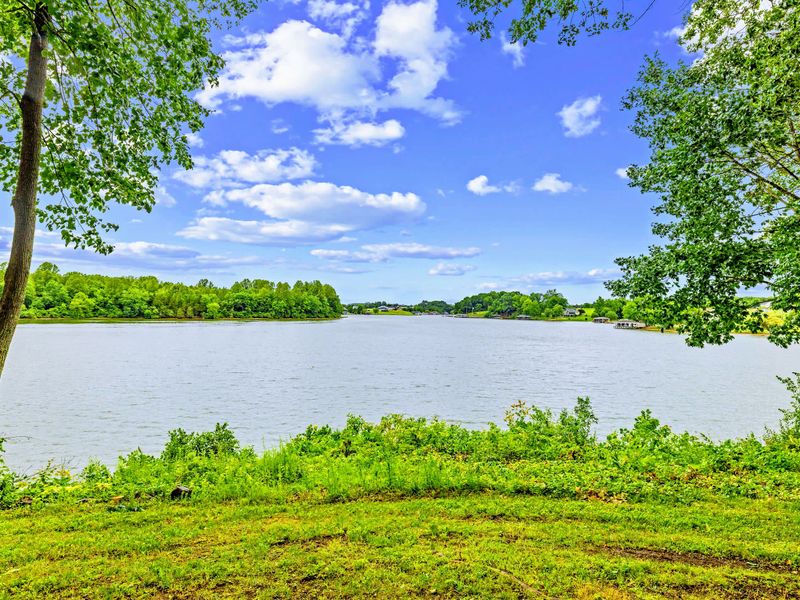 Gentle shoreline and calm water, your private stretch of Lake Anna.
