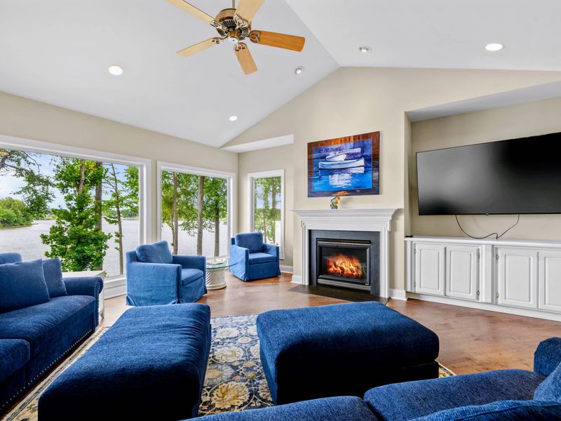 The great room connects seamlessly to the kitchen, so no one misses the conversation.