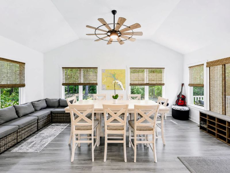 Dining Room - Open to the kitchen and living room, seating for everyone with the cook close by.
