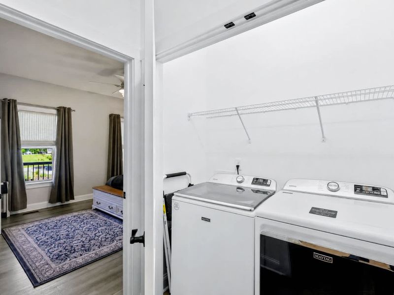 Laundry - Full-size washer and dryer on the bedroom level make longer stays easy.