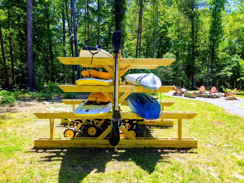 Water Sports - Kayaks, paddleboards, and life vests ready to go, the community lake a short walk away.