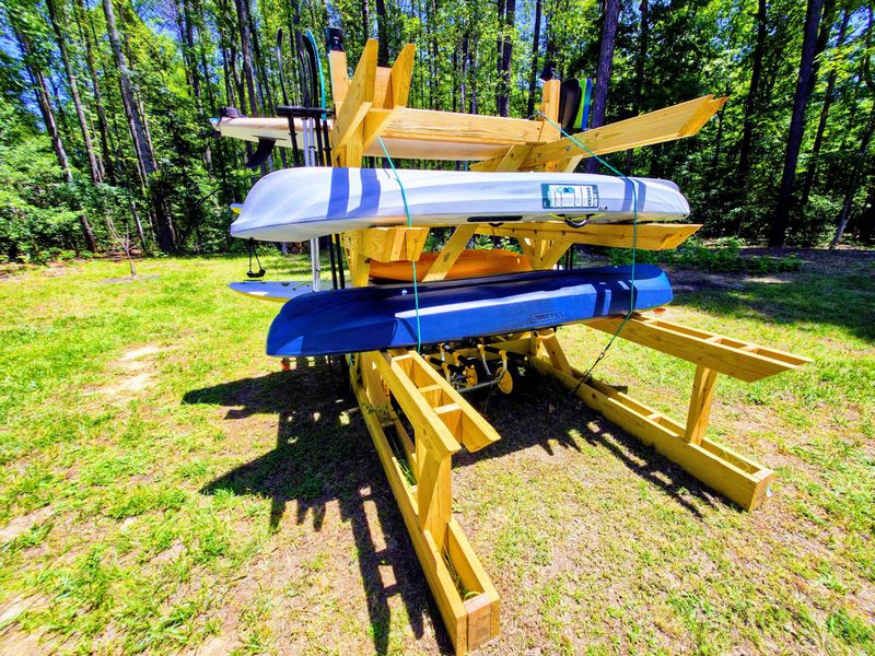 Water Sports - A full rack of kayaks and paddleboards stocked for your days on Lake Anna.
