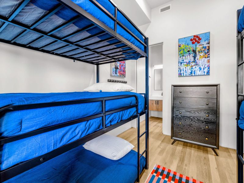 Bunk Room - Blue twin-over-full bunks make this the favorite room for the younger crew.