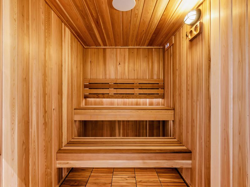 Sauna - Warm cedar and quiet heat after a day on the water.