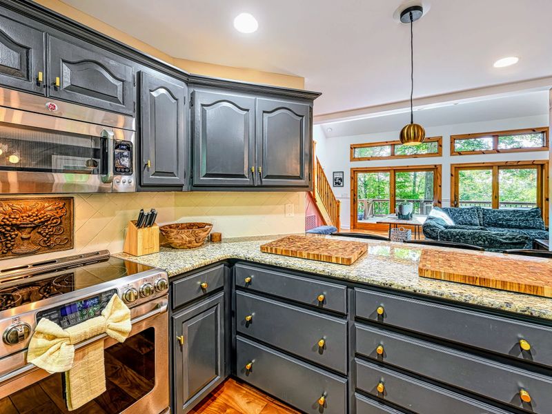 Cook and Connect - A full range and granite prep space, open to the living and dining areas so the cook stays in the conversation.