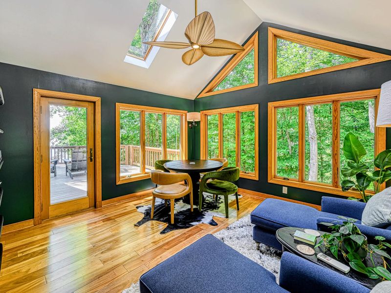 Treetop Views - Settle into the sun room with a book and watch the forest change through the day.