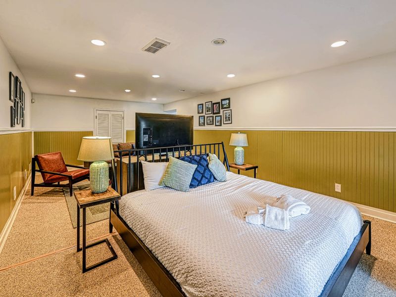 Lower Level - Room to relax away from the main floor, with a walkout to the quiet side of the property.
