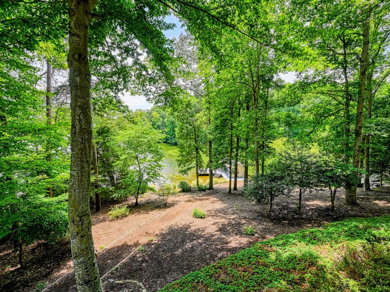 Wooded Surroundings - Mature trees wrap the property, giving the whole back of the home privacy and shade.