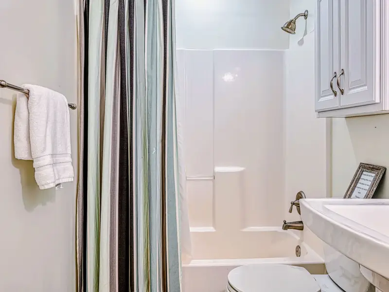 Bathroom - A convenient full bath keeps mornings easy for a full house.