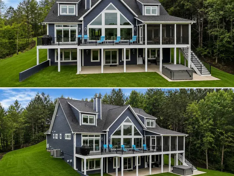 Blueberry Bay is a newly built custom lakefront retreat featuring six master suites for the ultimate group getaway. The private lower level, with its own kitchen and coffee bar, creates a separate space perfect for large groups or extended families.