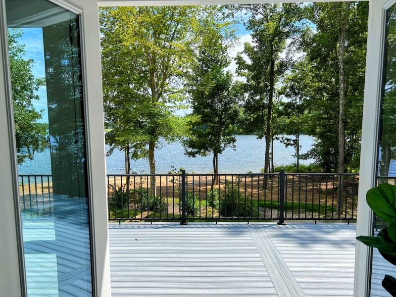 Easy access to the huge deck from the living room.