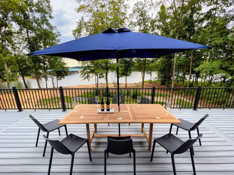 Celebrate a special occasion with a delicious meal or bottle of bubbly on our new massive deck with a breathtaking view!