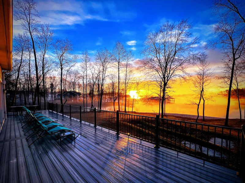 Enjoy an amazing sunrise from our new massive deck!