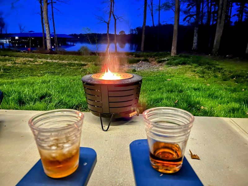 Wind down the day, relaxing on the patio with our Smokeless Wood Burning Outdoor Fire Pit.