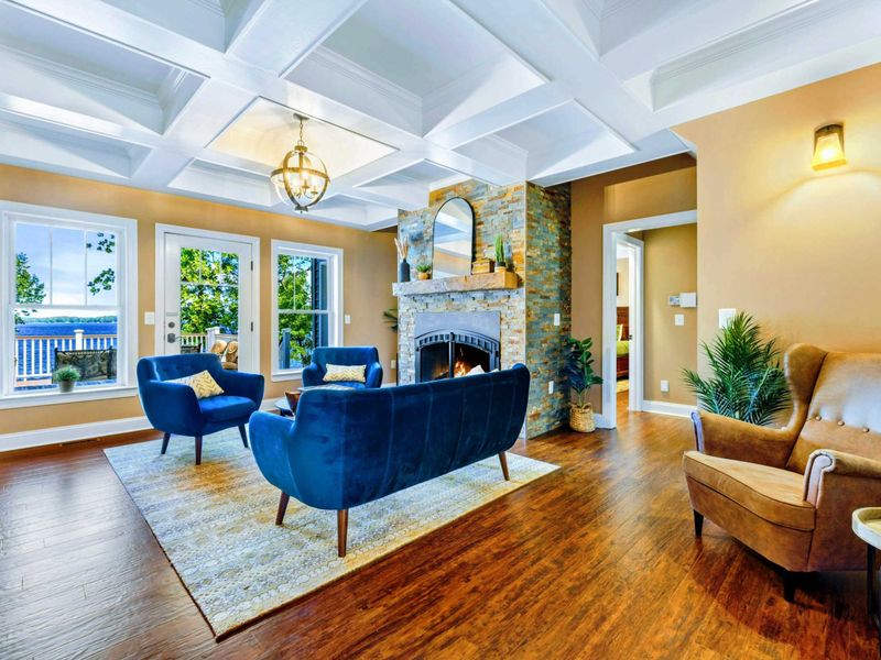 Enjoy lakeside views with easy access to the deck.