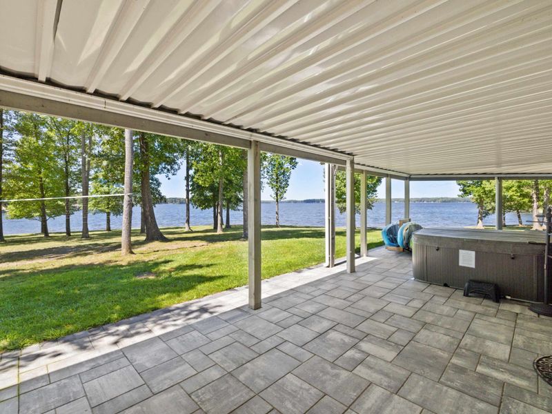 Unwind and let your cares melt away in the private hot tub!