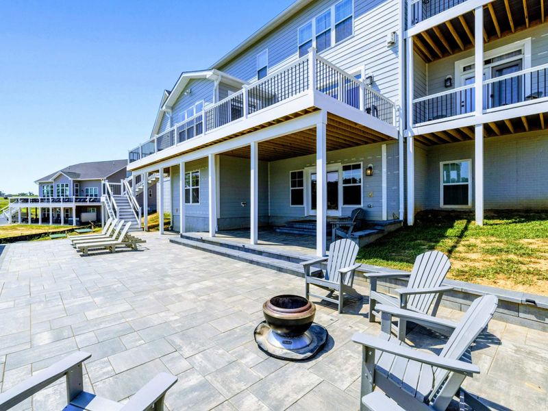 Patio - Deck-level view of the lake with conversation seating and plenty of room to spread out.