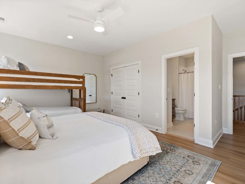 Suite #3 - Another view of Suite #3, showing how the bunk sits tucked against the wall next to the king.