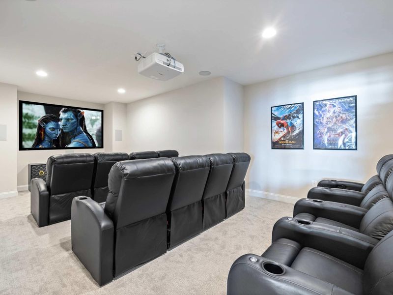 Movie Theater - Leather recliners lined up in front of a big screen, the kind of room that wins every rainy afternoon.