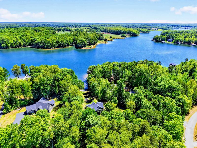 Aerial - Wide open Lake Anna at your doorstep, miles of water for boating, swimming, and sunset cruises.