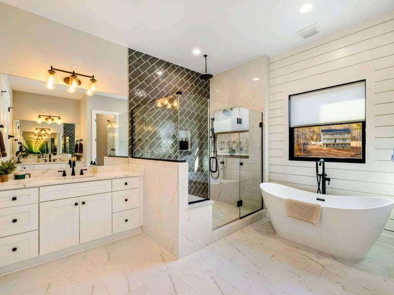 Primary Bath - Full bathroom view from the doorway.