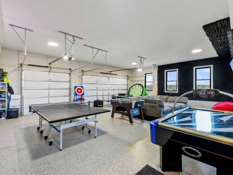 Game Room - Detail of the shuffleboard and bar area.