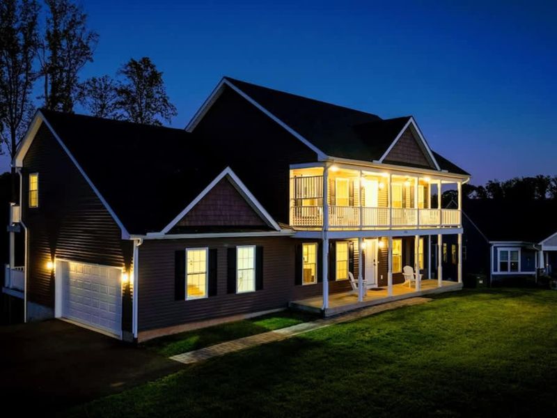 Lakefront Home - The full estate from the water side.