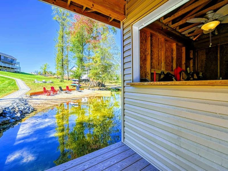 Dock Lounge - A shaded place to land between swims, with the whole lake just steps away.