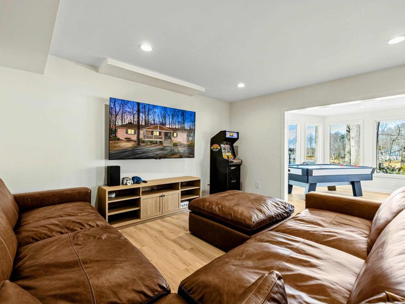 Movie & Chill – Cozy seating and a massive TV for the perfect movie night.