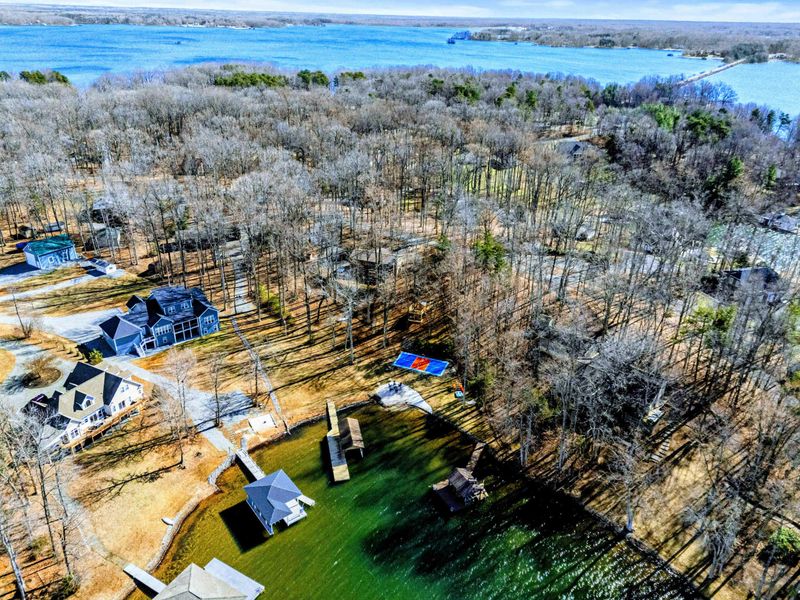 Scenic Lake Anna – Each aerial shot captures the breathtaking beauty of this private lakeside escape.