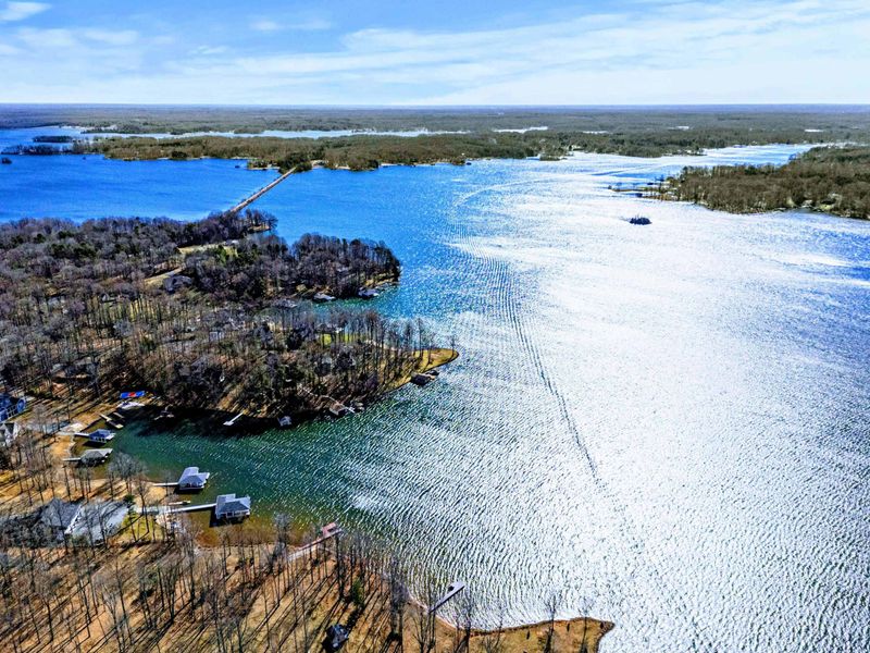 Scenic Lake Anna – Each aerial shot captures the breathtaking beauty of this private lakeside escape.