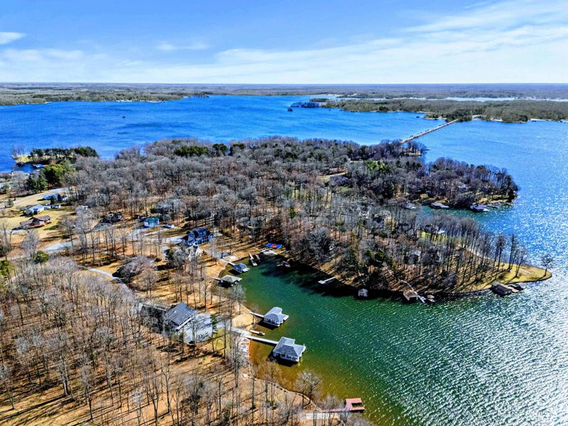 Scenic Lake Anna – Each aerial shot captures the breathtaking beauty of this private lakeside escape.