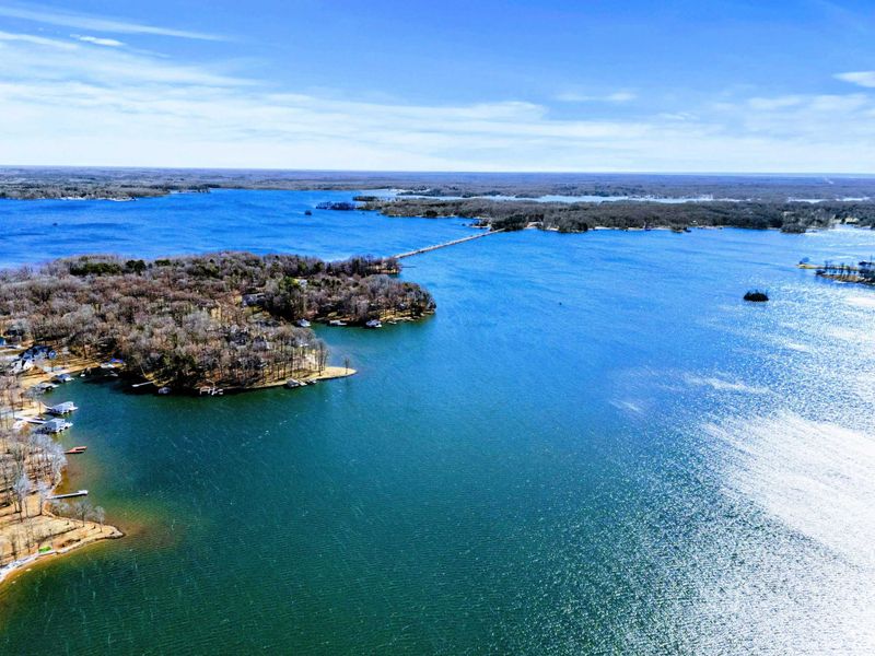 Scenic Lake Anna – Each aerial shot captures the breathtaking beauty of this private lakeside escape.