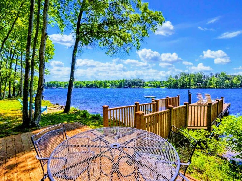 Relax and dine with stunning views of Lake Anna from our deck, just steps away from the private dock and peaceful waterfront.