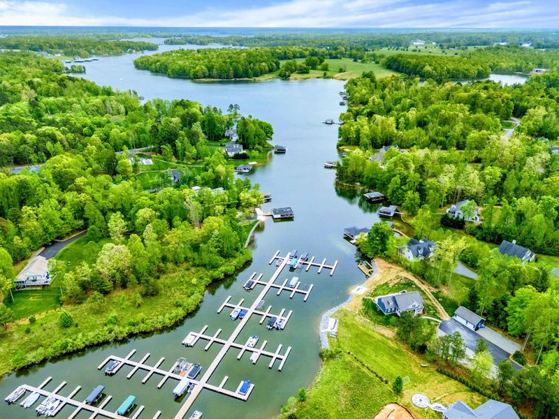 Cove & Marina - The home's cove opens to the community marina and the broader lake, with dock life right out the back door.