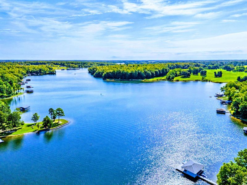 Lake Anna - Miles of clear blue freshwater open up beyond the cove, the playground for boating, skiing, fishing, and swimming.