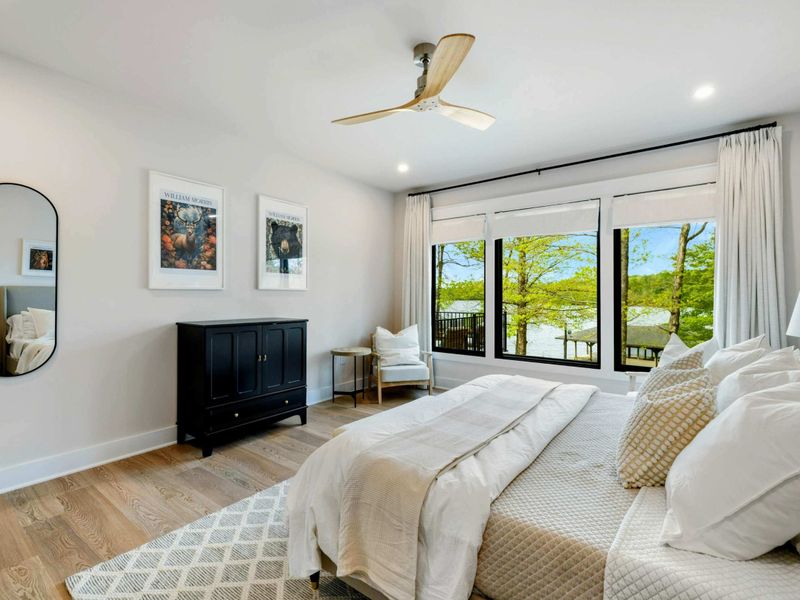 Rest Comes Easy – Clean lines, soft textures, and natural light come together to create the perfect escape after a day on the water.
