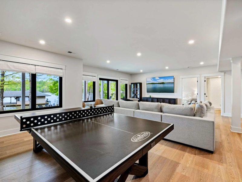 The Ultimate Hangout – Lake days flow effortlessly into game nights in this bright, modern rec space built for all ages.